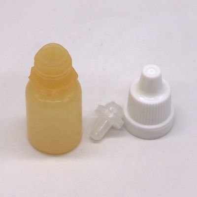 LDPE plástico branco, vazio, compressável, frasco de gotejar líquido para olhos com tampa à prova de adulteração 10 ml