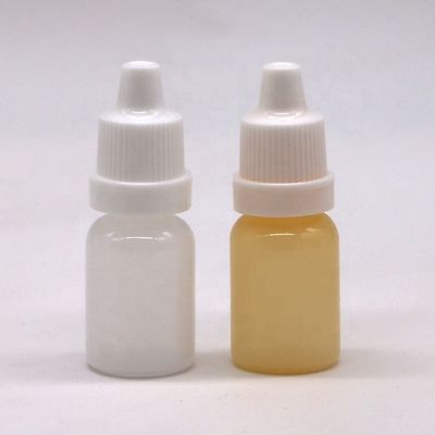 LDPE plástico branco, vazio, compressável, frasco de gotejar líquido para olhos com tampa à prova de adulteração 10 ml
