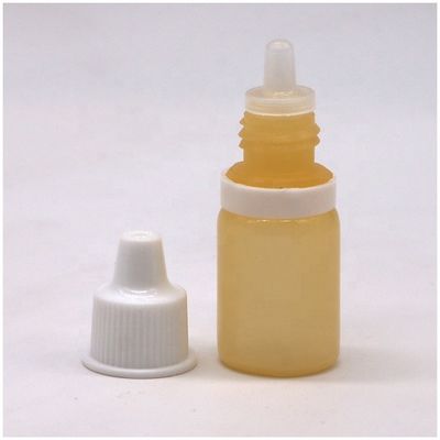 LDPE plástico branco, vazio, compressável, frasco de gotejar líquido para olhos com tampa à prova de adulteração 10 ml