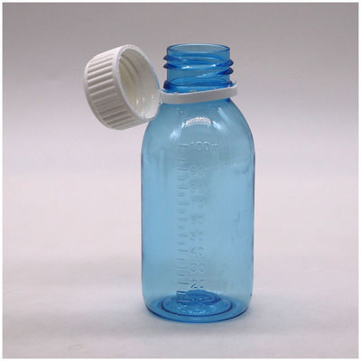 100 ml de frasco líquido de xarope para tosse de bordo redondo com tampa de parafuso e vedação térmica