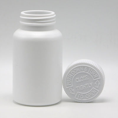 Logotipo personalizado Aceitável 225ml HDPE Drug Safe Refill Botão de plástico branco com CAP CRC