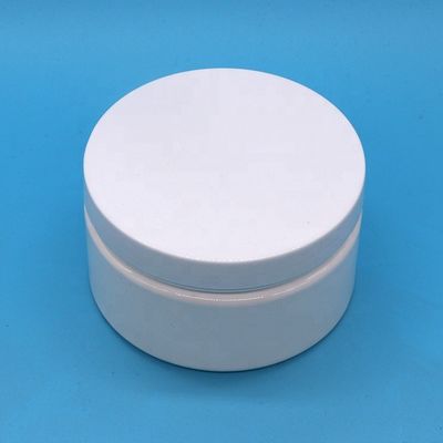 Material de tampa de plástico 8oz Jar de plástico personalizado Forma redonda recipiente de boca larga com tampas