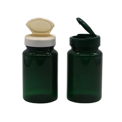 150 ml de cápsulas de PET comprimido comprimido frasco à prova de vazamento com tampa flip top personalizado e degradável