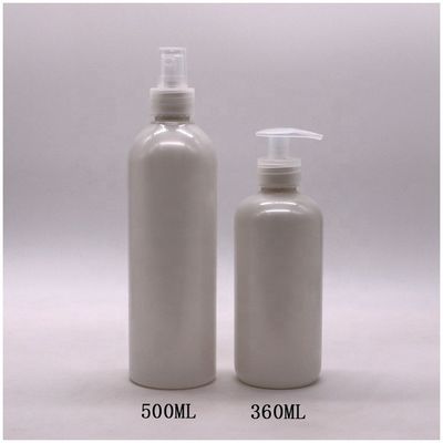 Garrafas de loção de plástico HDPE de 500 ml/600 ml de cor personalizada para loção limpa