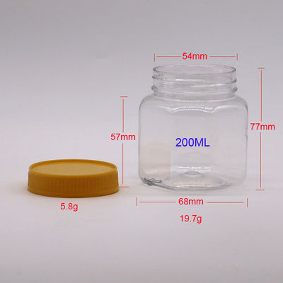 200 ml PET Octogono frasco de alimentos para frutos secos