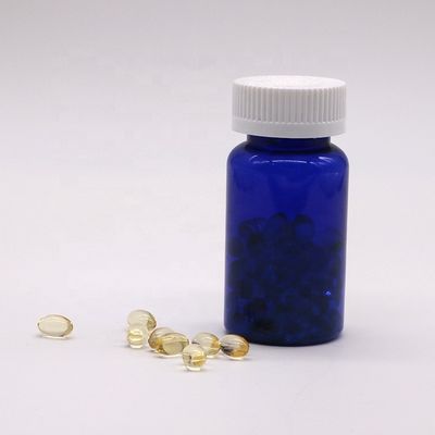 2OZ/ 60ml/ CC Garrafa de cápsula de plástico azul com tampa de parafuso Material PET 32 mm Tamanho do pescoço