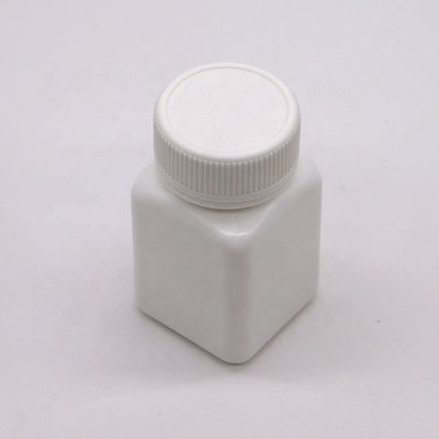 Garrafa de plástico quadrado estéril de 50cc HDPE de pequena capacidade com tampa de parafuso personalizada