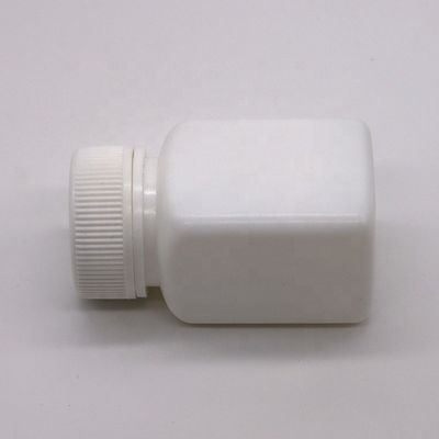 Garrafa de plástico quadrado estéril de 50cc HDPE de pequena capacidade com tampa de parafuso personalizada