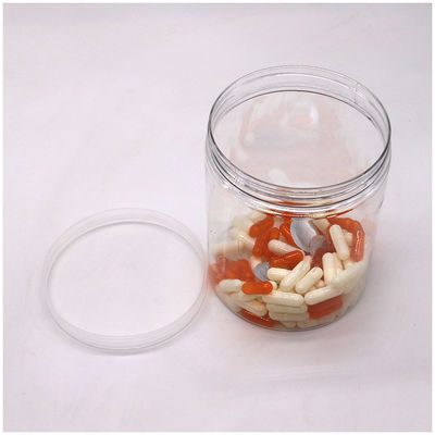 Armazenamento de alimentos feito simples 700ml PET garrafa transparente com Alumínio / plástico tampa de parafuso
