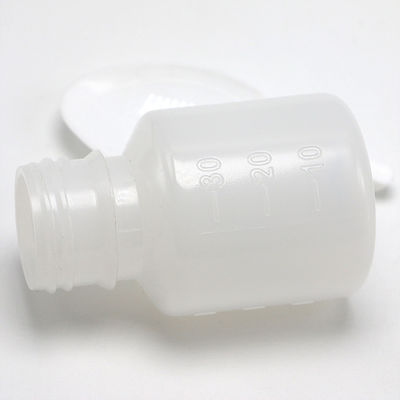 Botão de plástico transparente PE para medição de medicamentos líquidos 30 ml Capacidade e colher