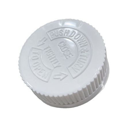 38mm plástico tampa de parafuso resistente a crianças tampa para garrafas de plástico acessível