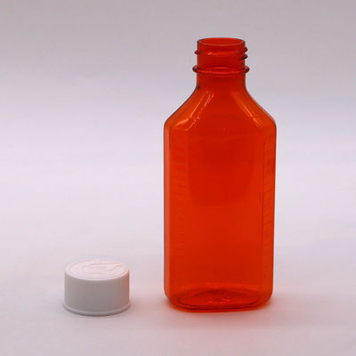 100 ml de PET Ambar/ Orange Maple Cough Syrup Frasco de líquido oral com tampa CRC e vedação térmica