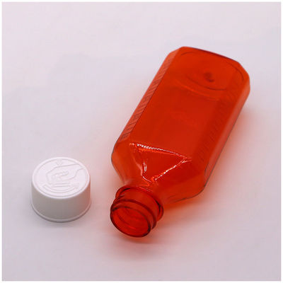 100 ml de PET Ambar/ Orange Maple Cough Syrup Frasco de líquido oral com tampa CRC e vedação térmica
