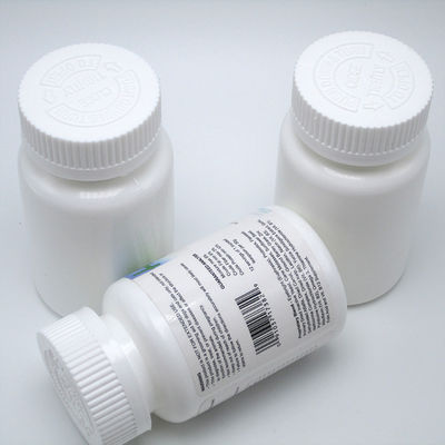 4OZ 120ML HDPE Branco Preto Botão de Medicamento Plástico Vazio para Pilhas Vitamina Cápsula Made