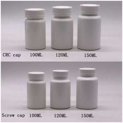 4OZ 120ML HDPE Branco Preto Botão de Medicamento Plástico Vazio para Pilhas Vitamina Cápsula Made