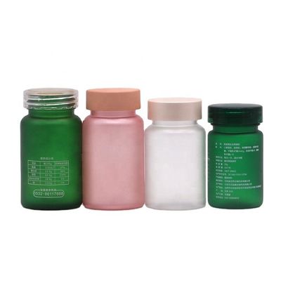 100cc PET frosted plástico frasco de pílula de medicina com tampa de segurança infantil cor personalizada