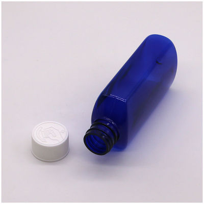 Material de base PET 120 ml quadrado xarope estéril para tosse frasco líquido oral tampa de segurança infantil