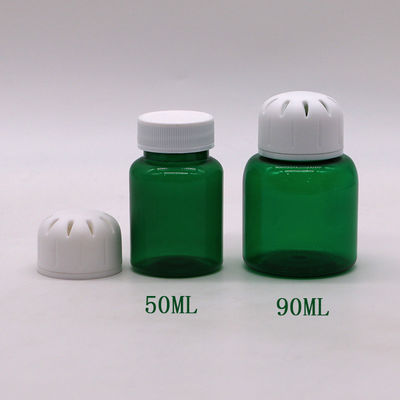 90ml/3OZ Quadrado PET Plastic Pill Capsule Tablet para embalagem de especiarias sólidas Amostra gratuita