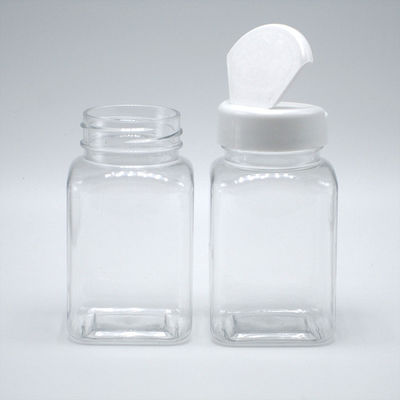 100ml PET Jar Quadrado Pharma de longa duração para armazenamento de açúcar doces