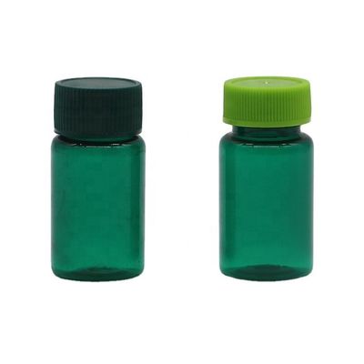 20 ML/ CC frascos de plástico transparente PET com tampa em cor e forma redonda personalizadas