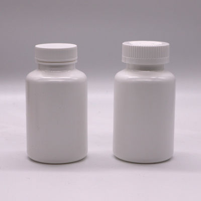 Frasco de suplemento de forma redonda para armazenamento de comprimidos sólidos e cápsulas Capacidade 200 ml