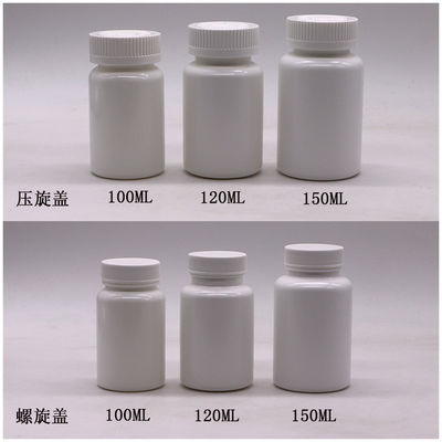 Cor personalizada 120ml HDPE Branco Preto Botão de Medicamento Plástico Vazio para Pilha Cápsula de Vitamina