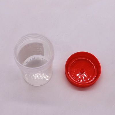 Copo de recolha de fezes de plástico PP de 50 ml/60 ml para frasco de amostra em material de laboratório