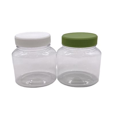 Material de base PET 250 ml Garrafa de plástico de cor personalizável para alimentos Café Alimento para animais de estimação