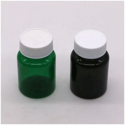 50cc 32mm pescoço PET Botões de pílulas de plástico cápsulas frascos com tampa PET resistente a crianças material de base