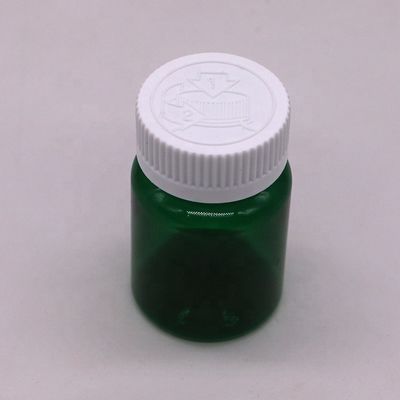 50cc 32mm pescoço PET Botões de pílulas de plástico cápsulas frascos com tampa PET resistente a crianças material de base