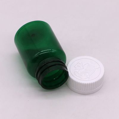 50cc 32mm pescoço PET Botões de pílulas de plástico cápsulas frascos com tampa PET resistente a crianças material de base