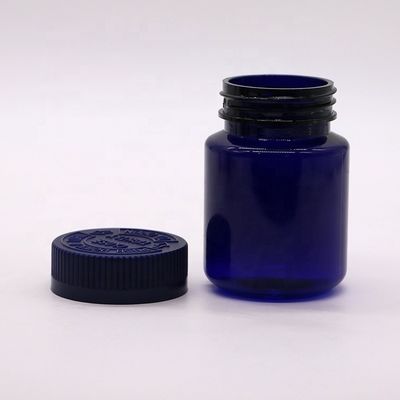 120 mL frasco de pílulas PET com tampa de segurança para baixo e para virar recipiente para frasco para farmácia