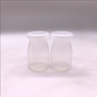 Logotipo personalizado 100ml garrafa redonda de pudim PP perfeito para leite e alta temperatura