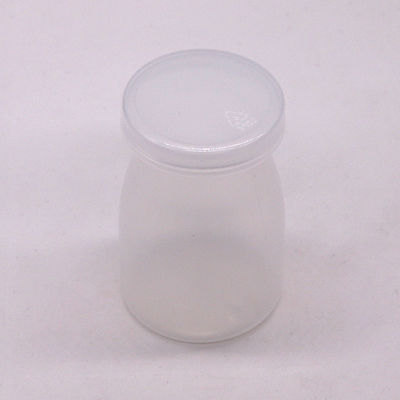 Logotipo personalizado 100ml garrafa redonda de pudim PP perfeito para leite e alta temperatura