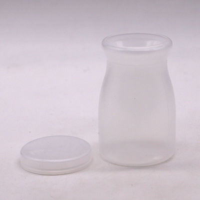 Logotipo personalizado 100ml garrafa redonda de pudim PP perfeito para leite e alta temperatura
