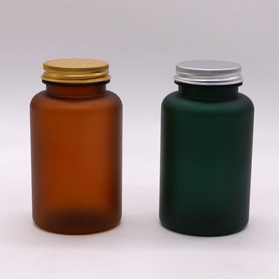 250 ml de garrafa de plástico medicinal PET com acabamento fosco / congelado e várias opções de cores