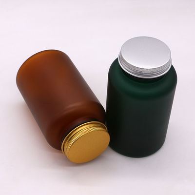 250 ml de garrafa de plástico medicinal PET com acabamento fosco / congelado e várias opções de cores