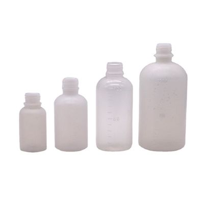 Garrafa líquida de 100 ml/200 ml PE com balança e tampa de segurança para crianças incluída na oferta