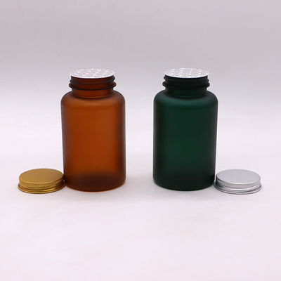 250 ml de garrafa de plástico medicinal PET com acabamento fosco / congelado e várias opções de cores