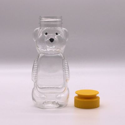 200ml PET Bear Jarras de plástico de mel para Grade Alimentar e Creative Estudante garrafa portátil