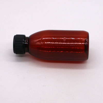 120 mL Ambar Oval Prescrição de garrafa de segurança infantil Cap Material PET para xarope de bordo