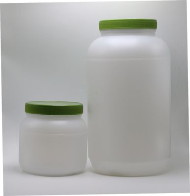 Pão 1L / 4L de boca larga em pó de proteína HDPE Armazenamento de alimentos com tampa de parafuso e forro de indução de calor de alumínio