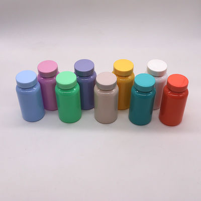150 ml PET cápsula de frasco de pílula em várias cores personalizáveis para medicina sólida oral
