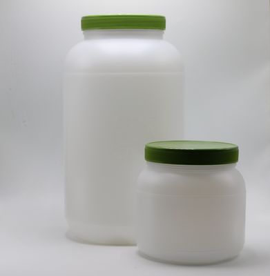 Pão 1L / 4L de boca larga em pó de proteína HDPE Armazenamento de alimentos com tampa de parafuso e forro de indução de calor de alumínio