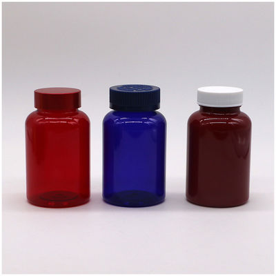 Garrafa de plástico PET transparente de 175 ml Boston Round para recipientes de medicamentos coloridos personalizados