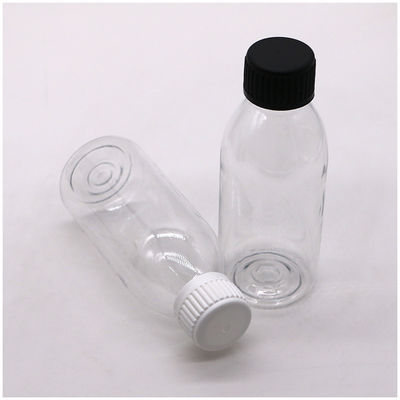 150 ml de PET Oval Ambar Prescrição Farmácia Medicamento Líquido Recipiente em Escala com Cobertura