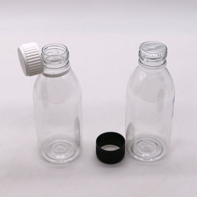 150 ml de PET Oval Ambar Prescrição Farmácia Medicamento Líquido Recipiente em Escala com Cobertura