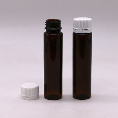 Garrafa de plástico líquido oral de forma redonda de 30 ml PET de qualidade alimentar com tampa à prova de adulteração