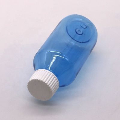 Garrafa PET de xarope para tosse de qualidade farmacêutica com tampa de parafuso e logotipo personalizado