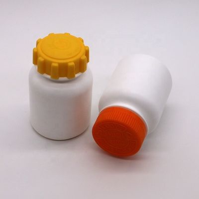 225 ml redondo 7.5 oz plástico HDPE recipiente de remédio Suplemento porta garrafa tampa de engrenagem